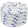 vidaXL Corda utilit&aacute;ria multiusos 40 mm 25 m Branco e Azul PP