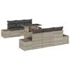 vidaXL Conjunto de Sof&aacute; de Jardim 7 unid. Cinza Claro e Cinza Escuro