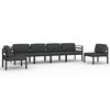 vidaXL 6 pcs conjunto lounge jardim com almofad&otilde;es alum&iacute;nio antracite