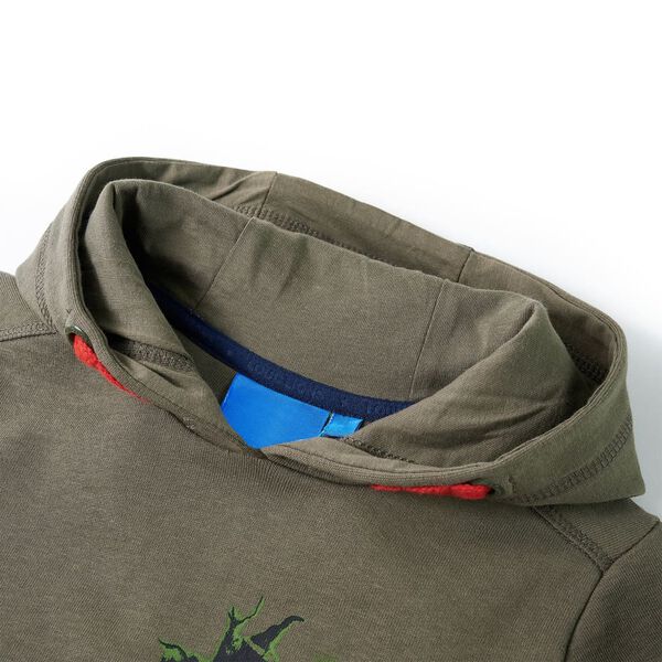 Sweatshirt com capuz para crian&ccedil;a cor caqui 104