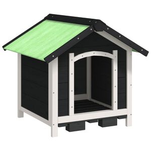 vidaXL Casota para c&atilde;es 65x65x61,5 cm pinho maci&ccedil;o cinzento