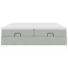 vidaXL Estrutura cama otomana colchões 160x200cm veludo cinzento claro
