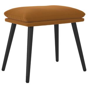 vidaXL Apoio de p&eacute;s 45x29,5x35 veludo castanho