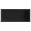 vidaXL Canteiro de jardim com prateleira 2pcs 90x40x75cm vime PE preto