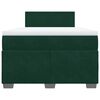 vidaXL Cama boxspring com colch&atilde;o 120x190 cm veludo verde-escuro