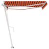 vidaXL Toldo retr&aacute;til manual independente 300x250cm laranja e castanho