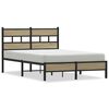 vidaXL Estrutura cama s/ colch&atilde;o derivados de madeira carvalho sonoma