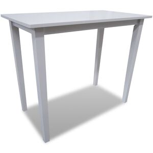vidaXL Mesa de bar em madeira branca