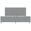 vidaXL Estrutura da Cama Cinzento-claro 200 x 200 cm tecido