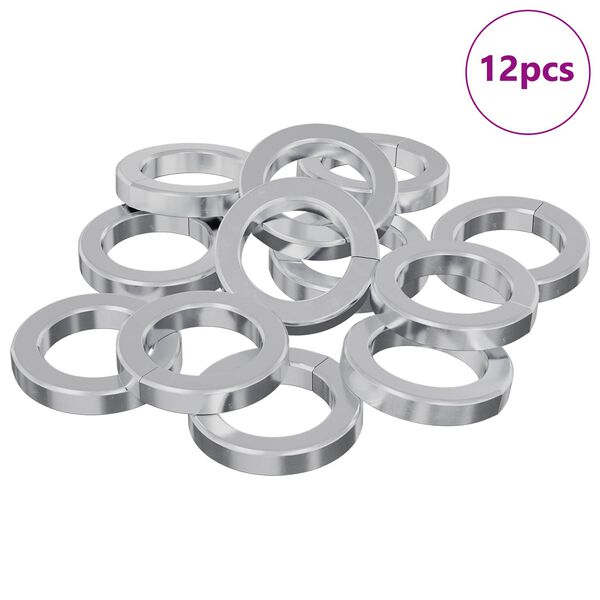 vidaXL Arruela de Primavera 12 pcs Branco 13 x 1 mm Ferro