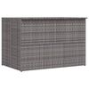 vidaXL Caixa de arruma&ccedil;&atilde;o para jardim 150x100x100 cm vime PE cinzento