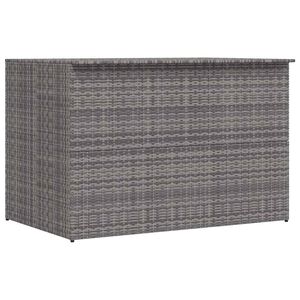 vidaXL Caixa de arruma&ccedil;&atilde;o para jardim 150x100x100 cm vime PE cinzento