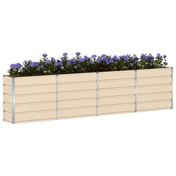 vidaXL Floreira Ivory 160 x 40 x 75 cm A&ccedil;o