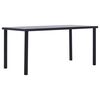 vidaXL Mesa de jantar 160x80x75 cm MDF preto e cinzento cimento