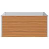 vidaXL Canteiro de jardim elevado Marrom Claro 100 x 100 x 45 cm