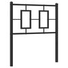 vidaXL Cabeceira de substitui&ccedil;&atilde;o 75 cm metal preto