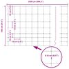 vidaXL Cerca de campo Prateado 25 x 1 m Aço galvanizado