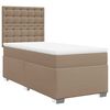 vidaXL Cama com molas/colch&atilde;o 90x200 cm couro artificial cappuccino