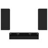 vidaXL 5 pcs m&oacute;veis de parede p/ TV derivados de madeira preto
