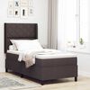 vidaXL Cama Box com colch&atilde;o Castanho escuro 90 x 200 cm tecido