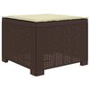 vidaXL Sof&aacute; de Jardim 1 Lugar com Almofada Look Rattan PP Castanho