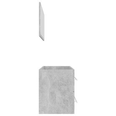 vidaXL 2 pcs conj. móveis casa de banho contraplacado cinzento cimento