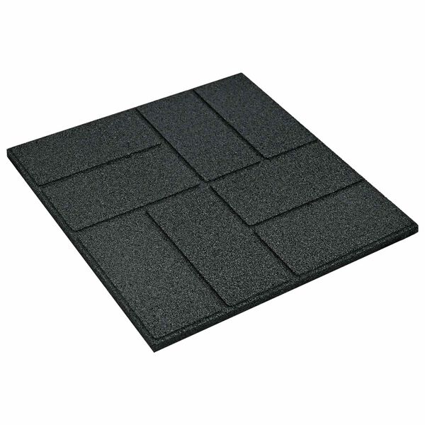 vidaXL Pedra Passo 6 pcs Preto 40,5 x 40,5 x 2 cm Borracha