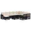 vidaXL Conjunto de Sof&aacute; de Jardim 11 unid. Preto e Branco Creme