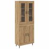 vidaXL Buff&ecirc; 2 pcs Carvalho Artesanal 69,5 x 34 x 180 cm