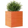 vidaXL Vaso/floreira de jardim 60x60x68,5 cm pinho maci&ccedil;o castanho mel