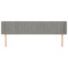 vidaXL Cabeceira de cama c/ abas veludo 203x16x78/88 cm cinzento-claro