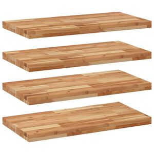 vidaXL Prateleiras flutuantes 4 pcs ac&aacute;cia maci&ccedil;a c/ acabamento a &oacute;leo