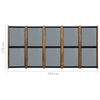 vidaXL Divis&oacute;ria com 5 pain&eacute;is 350x170 cm preto