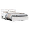 vidaXL Estrutura de cama c/ cabeceira sem colch&atilde;o 140x190 cm branco