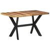 vidaXL Mesa jantar 140x70x75 cm madeira maci&ccedil;a c/ acabamento a mel