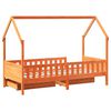 vidaXL Estrutura de cama infantil c/ gavetas 90x190 cm pinho maciço
