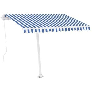 vidaXL Electric Awning 2,5 x 2 m Listrado amarelo, cinzento e branco