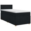vidaXL Cama box spring com colch&atilde;o Preto 80 x 200 cm Tecido