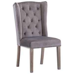 vidaXL Cadeira de jantar veludo cinzento