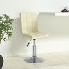 vidaXL Cadeira de jantar girat&oacute;ria tecido cor creme