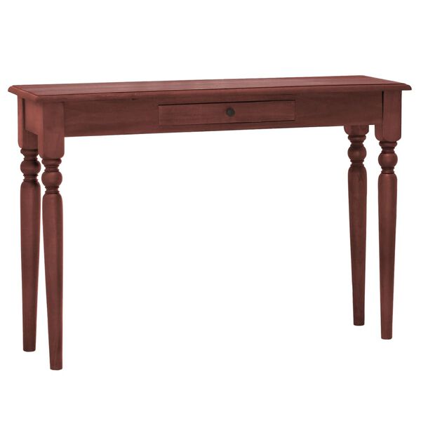 vidaXL Mesa consola 110x30x75 cm mogno maci&ccedil;o castanho cl&aacute;ssico