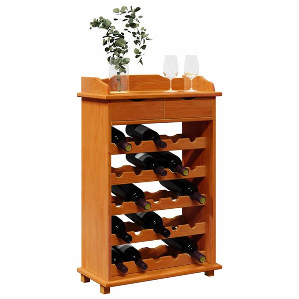vidaXL Escorredor de Vinho Castanho 90 x 60 x 30 cm