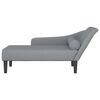 vidaXL Chaise lounge com almofadões tecido cinzento-claro