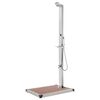 vidaXL Chuveiro de jardim c/ base castanha 225 cm a&ccedil;o inoxid&aacute;vel
