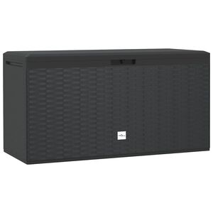 vidaXL Caixa de arruma&ccedil;&atilde;o para jardim 114x47x60 cm antracite