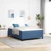 vidaXL Cama Box Azul e Branco 160 x 200 cm Tecido de Veludo Cotele
