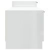 vidaXL M&oacute;vel p/ TV 158,5x36x45cm derivados de madeira branco brilhante