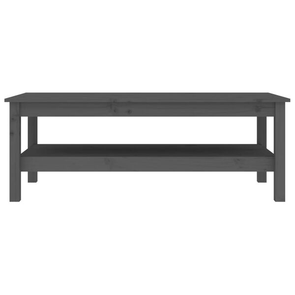 vidaXL Mesa de centro 110x50x40 cm pinho maci&ccedil;o cinza
