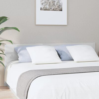 vidaXL Cabeceira cama 200x1,5x80 cm derivados madeira branco brilhante