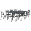 vidaXL Conjunto de Jantar para Jardim 11 pcs Antracite